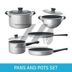 وکتور ست قابلمه و ماهیتابه