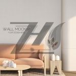 فایل لایه باز موکاپ دیوار سالن پذیرایی