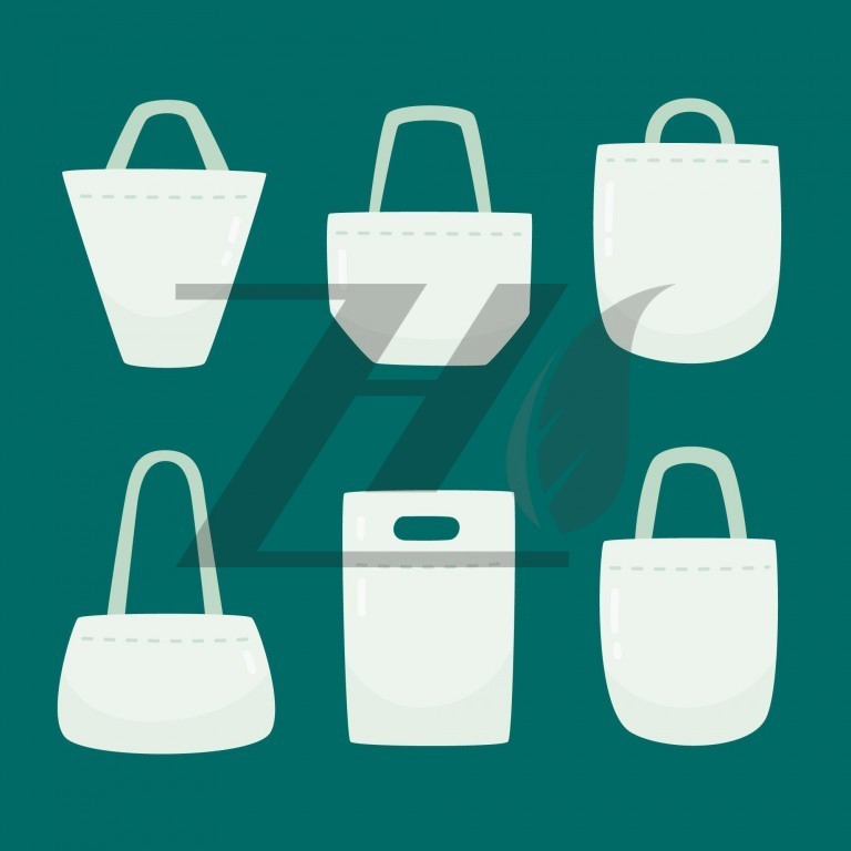 وکتور مجموعه کیف های پارچه ای