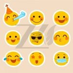 وکتور ست استیکر ایموجی