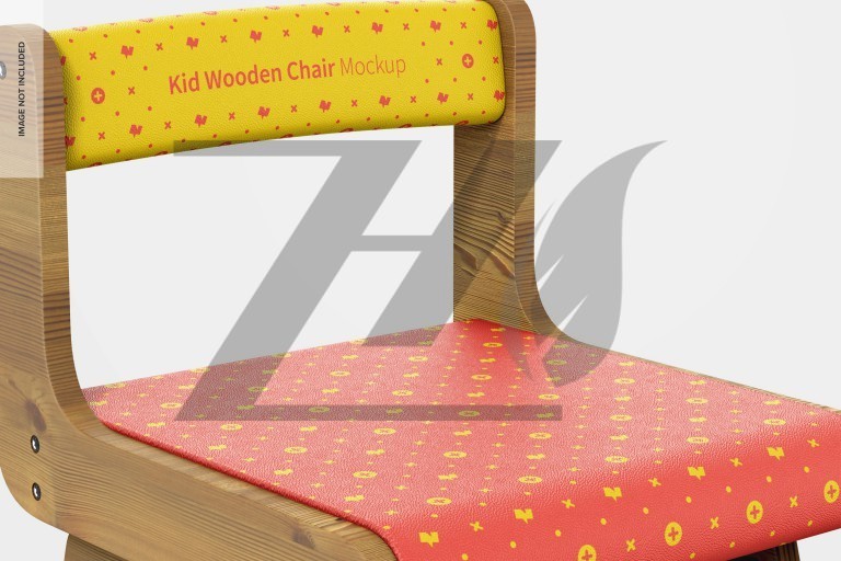 فایل لایه باز موکاپ صندلی چوبی کودک