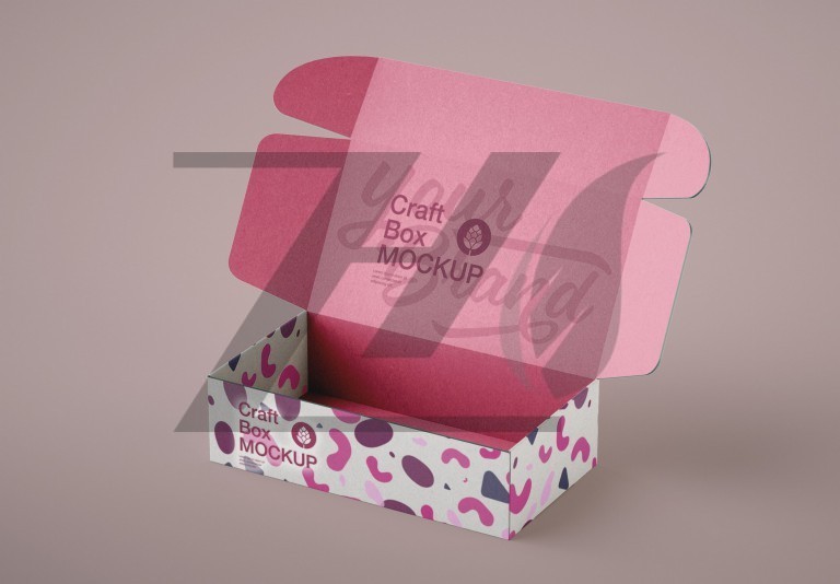 فایل لایه باز موکاپ جعبه کرافت