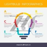 وکتور اینفوگرافیک لامپ ایده وکتور اینفوگرافیک لامپ ایده