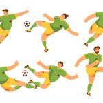 وکتور بازیکن فوتبال در حالت های مختلف