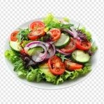 فایل لایه باز بشقاب سالاد سبزیجات تازه و خوشمزه