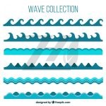 وکتور امواج دریا در حالت های مختلف