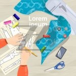 وکتور میز کار طراح مد و لباس وکتور میز کار طراح مد و لباس