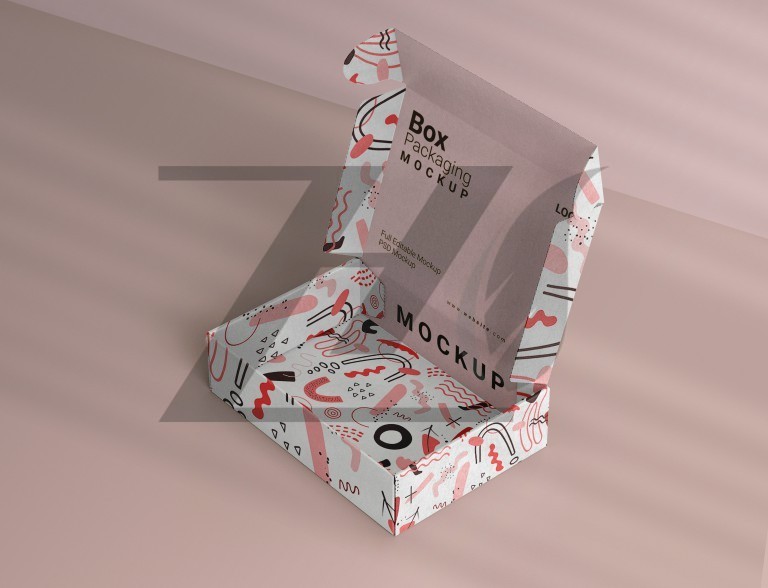 فایل لایه باز موکاپ طراحی بسته بندی جعبه هدیه