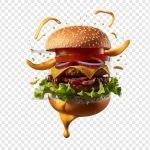 فایل لایه باز ساندویچ همبرگر دوبل