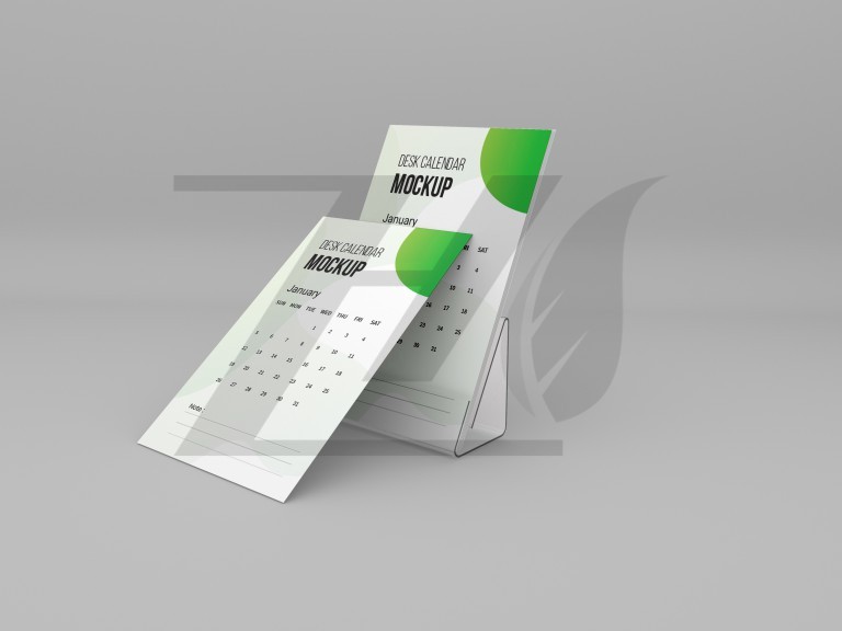 فایل لایه باز موکاپ تقویم کارتی رومیزی