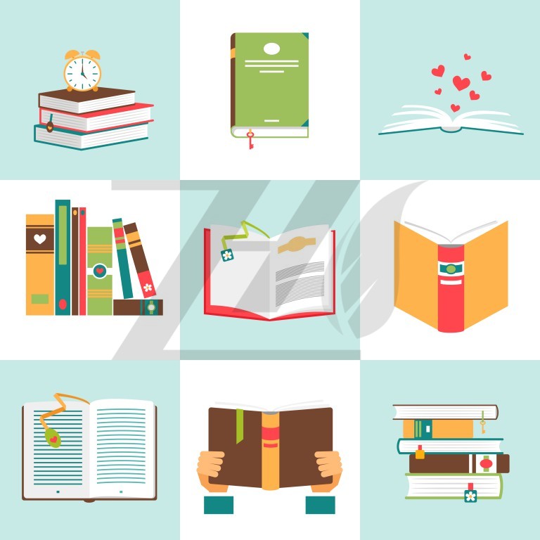 دانلود وکتور مجموعه کتاب های آموزشی - دانلود رایگان فایل لایه باز، PSD ...