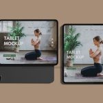 فایل لایه باز موکاپ طراحی صفحه نمایش تبلت