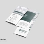 فایل لایه باز طرح موکاپ بروشور 3 لت