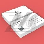 فایل لایه باز موکاپ کارت ویزیت با پس زمینه قرمز