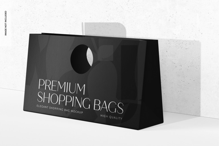 فایل لایه باز موکاپ کیف خرید پوشاک