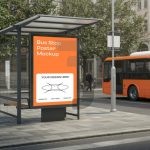 فایل لایه باز موکاپ تابلو ایستگاه اتوبوس