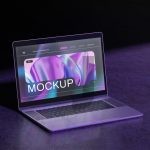 فایل لایه باز موکاپ طرح صفحه نمایش لپ تاپ