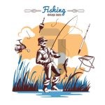 وکتور تصویر مرد ماهیگیر