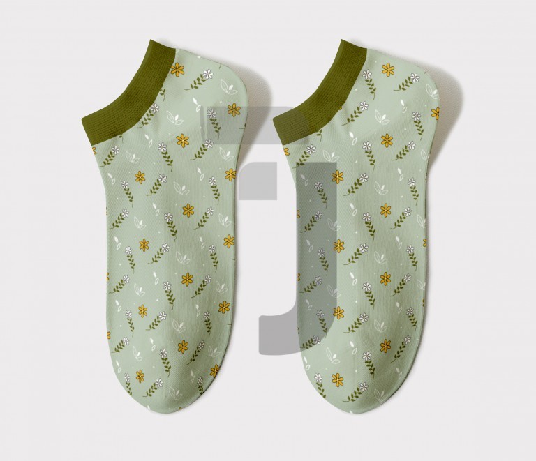 فایل لایه باز موکاپ طراحی جوراب ساق کوتاه