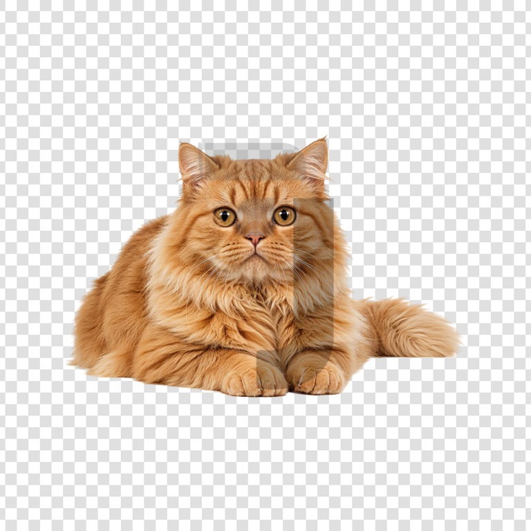 فایل لایه باز گربه نارنجی بامزه