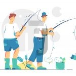 وکتور نمادین ماهیگیری