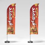 فایل لایه باز پرچم ساحلی فست فود