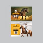 فایل لایه باز کارت ویزیت باشگاه سوارکاری فایل لایه باز کارت ویزیت باشگاه سوارکاری