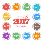 وکتور طراحی تقویم میلادی وکتور طراحی تقویم میلادی