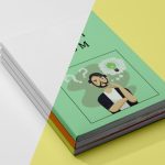 فایل لایه باز موکاپ طراحی کتاب از نمای بالا فایل لایه باز موکاپ طراحی کتاب از نمای بالا