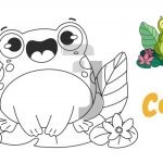 وکتور رنگ آمیزی قورباغه کشیده شده وکتور رنگ آمیزی قورباغه کشیده شده