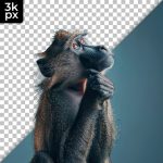 فایل لایه باز میمون سیاه در حال فکر کردن فایل لایه باز میمون سیاه در حال فکر کردن