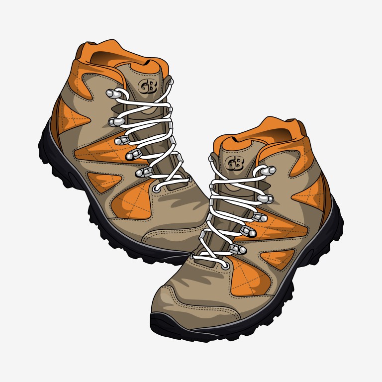 وکتور تصویر بوت کوهنوردی