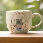 فایل لایه باز موکاپ لیوان سرامیکی سفید ساده