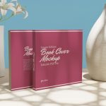 فایل لایه باز موکاپ طراحی جلد کتاب مربعی