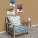 فایل لایه باز موکاپ طراحی مبل و قاب عکس