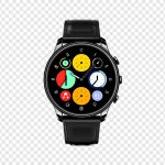 فایل لایه باز ساعت مچی با بند چرم مشکی