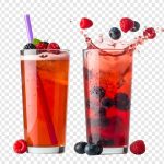 فایل لایه باز نوشیدنی‌های میوه‌ای توت‌های تازه