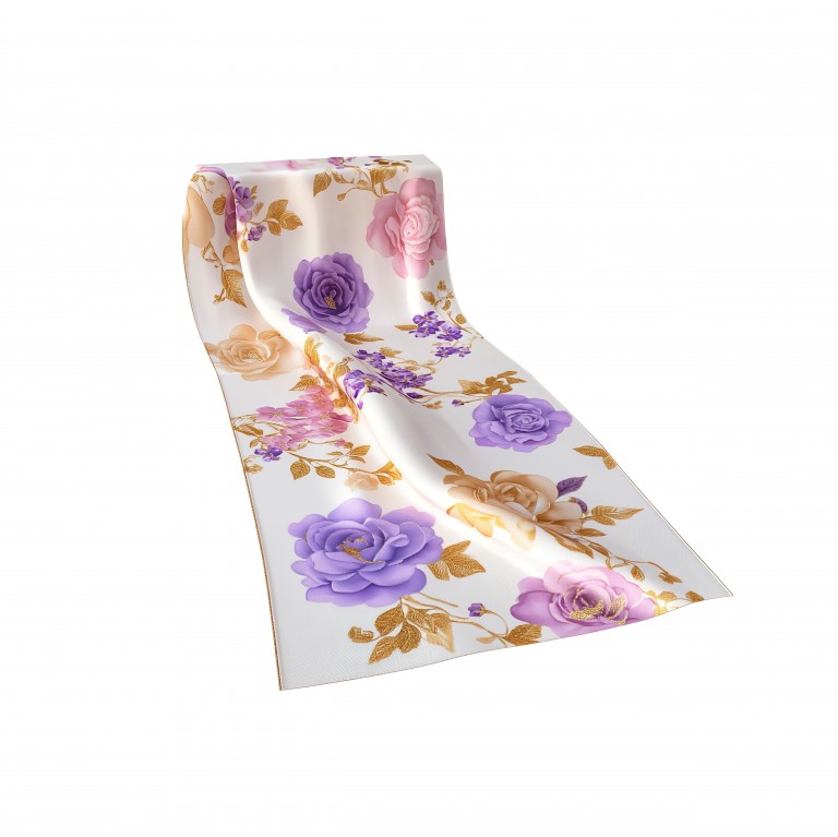 فایل لایه باز روسری ابریشمی با گل آبرنگی