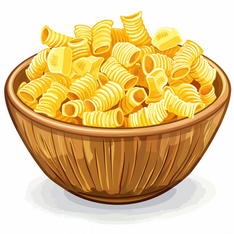 وکتور کاسه پاستا ماکارونی طلایی
