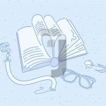 وکتور کتاب باز با صفحات قلب وکتور کتاب باز با صفحات قلب