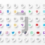 وکتور آیکون های رسانه های اجتماعی