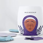 فایل لایه باز موکاپ ماگ دسته دار سفالی فایل لایه باز موکاپ ماگ دسته دار سفالی