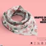 فایل لایه باز موکاپ روسری ابریشمی با پس زمینه صورتی فایل لایه باز موکاپ روسری ابریشمی با پس زمینه صورتی