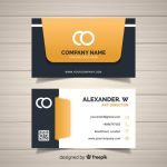 وکتور قالب کارت ویزیت با رنگ زرد و سیاه