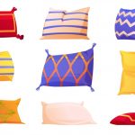 وکتور بالش و کوسن های مختلف رنگی