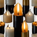 فایل لایه باز شمع های مشکی و سفید فایل لایه باز شمع های مشکی و سفید