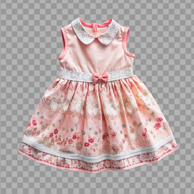 فایل لایه باز پیراهن بچه‌گانه آستین حلقه ای