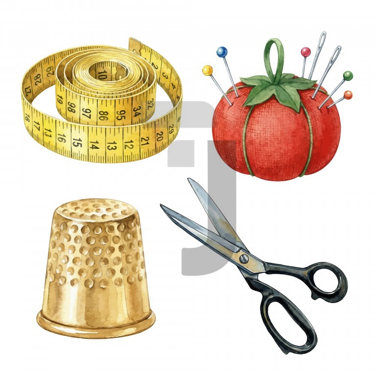 وکتور تصویر وسایل خیاطی