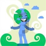 وکتور تصویر شخصیت کره زمین ایستاده وکتور تصویر شخصیت کره زمین ایستاده