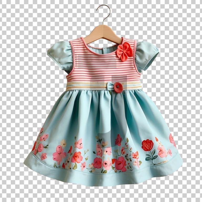 فایل لایه باز پیراهن دختربچه دوساله